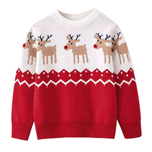 Vente chaude coton nouveau-né bébé vêtements coton biologique automne et hiver bébé noël <span class=keywords><strong>pull</strong></span> à manches longues <span class=keywords><strong>pull</strong></span> à col rond - Product Image 1