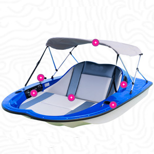 Factory hot sale two seats pedal boat good quality 2 person electric boat