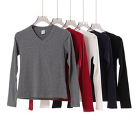 Chemises pour femmes, col en V, manches courtes, coton et élasthanne, hauts, t-shirts, décontractés, respirants, basiques