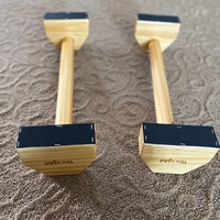 2 jeux de barres parallèles en bois pour le salon avec bases antidérapantes et poignées Équipement d'exercice pour l'entraînement physique et la musculation
