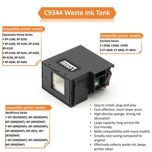 Boîte de maintenance d'encre compatible BOMA C9344 EWMB3, réservoir d'encre usagée pour imprimantes <span class=keywords><strong>Epson</strong></span> XP-2100 3100 4100 WF-2810 2830 2850 L3550 L5590 - Product Image 4