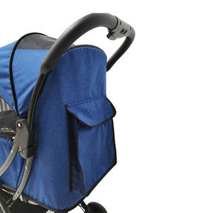 Cochecito de mascota plegable y desmontable para exteriores, <span class=keywords><strong>carrito</strong></span> de viaje para perros y gatos, cochecito Doble - Product Image 2