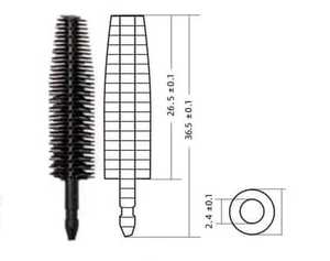 Tête de brosse à mascara en silicone noir, applicateur de cils remplaçable, portable, super doux B03 - Product Image 2