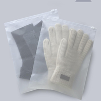 Sac de vêtement JM12 de haute qualité, transparent, givré, avec fermeture éclair, pour vêtements, t-shirt, sacs givrés avec fermeture éclair pour vêtements