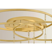 Lustre de plafond LED à 3 anneaux dimmable American Villa Hotel, luminaires circulaires