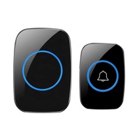 Sécurité à domicile bienvenue sonnette sans fil carillons intelligents sonnette de porte alarme lumière LED 60 chansons avec bouton tactile étanche sonnette de porte