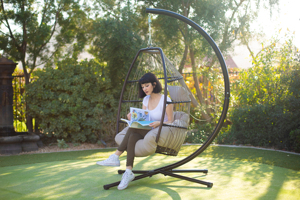 2021 Ningbo Outdoor Meubelen Hangmat Stoel Ei Opknoping Dubbele Schommel Stoelen Gemaakt In China