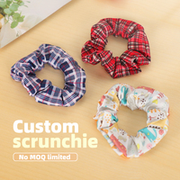 Chouchous en satin de soie personnalisés avec logo, vente en gros, élastiques surdimensionnés sans pli pour femmes et filles