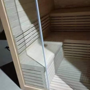 Pièce extérieure traditionnelle en bois à extrémité élevé de sauna à vapeur de <span class=keywords><strong>la</strong></span> pruche du Canada avec le fourneau - Product Image 3