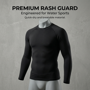 Maglia a Compressione a Maniche Lunghe da Uomo con <span class=keywords><strong>Protezione</strong></span> UV per BJJ No Gi, Surf, Nuoto, Allenamento in Palestra, Asciugatura Rapida - Product Image 3