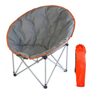 High Quality Round Outdoor Adult Ultralight Foldable Camping Carry Portable Fabric Replacement Moon Chair For Camping Relax