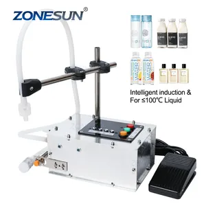 ZONESUN tek kafa diyaframlı pompa yarı otomatik süt suyu küçük şişe sıvı dolum makinesi