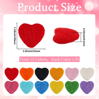Cœurs en feutre de laine, pompons en feutre, décorations pour la Saint-Valentin, pour l'art DIY, l'artisanat, la décoration de la maison et des fêtes, guirlandes