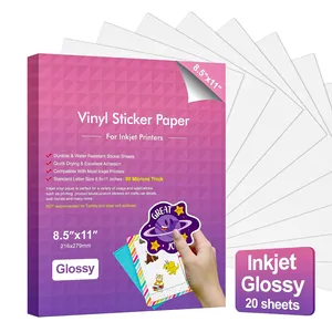 Aangepaste Waterdichte Bedrukbare Glossy Foto Sticker Papier Waterdicht A3 A4 90gsm 135gsm Plakpapier Vellen Voor Printer