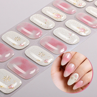 Fengshangmei Nouveau Design Professionnel Échantillon Gratuit DIY Gel Nail Wraps Autocollants pour Ongles en Gel Longue Durée Sans UV