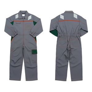 Combinaison de travail réfléchissante en polyester unisexe, fermeture éclair sur le devant, multi-poches, uniforme de sécurité pour les travaux d'ingénierie et de mécanique - Product Image 1