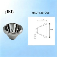 Réflecteur lisse AL6063 à LED unique, faisceau focalisé longue portée pour lampe torche tactique (usine)