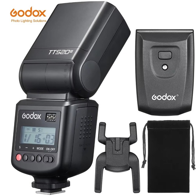 Godox TT520III Camera Flash 433MHz GN33 Manual Flash RT-16 Transmitter for Canon for Nikon Pentax Olympus DSLR Cameras