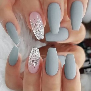 <span class=keywords><strong>Faux</strong></span> <span class=keywords><strong>ongles</strong></span> en gel acrylique réfléchissant, couleur unie, forme amande longue, conception professionnelle, fabrication à la <span class=keywords><strong>machine</strong></span>, emballage personnalisé - Product Image 2