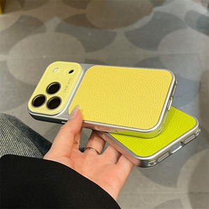 Custodia per <span class=keywords><strong>iPhone</strong></span> 17 Pro Max con finestra grande e motivo litchi, protezione obiettivo fotocamera per <span class=keywords><strong>iPhone</strong></span> 17 16 15 <span class=keywords><strong>14</strong></span> 13 - Product Image 5