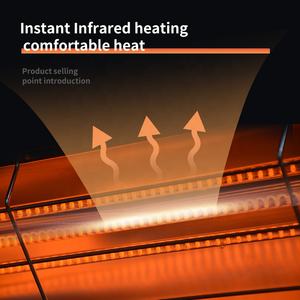 CH260 pemanas luar ruangan 6000W untuk penggunaan komersial kontrol Wifi untuk lokakarya pertanian ternak ruang kerja besar perlindungan terlalu panas - Product Image 4