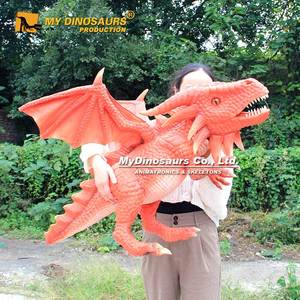 Marionnette de <span class=keywords><strong>dragon</strong></span> rouge, bleu et vert MY DINO, contrôle manuel, cadeau d'anniversaire - Product Image 1
