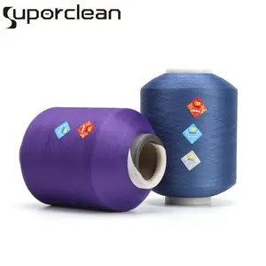 Örgü dokuma dikiş ve nakış geri dönüşümlü Pet Monofilament için kaplı yüksek mukavemetli %  savlo iplik Spandex