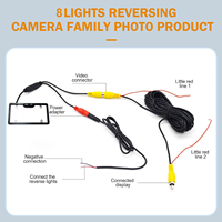 Caméra de recul pour cadre de plaque d'immatriculation, vision avant/arrière, vision nocturne, étanche, 12V, pour autoradio/moniteur de voiture