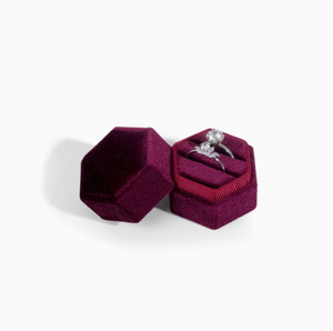 Hot-selling Cross-border Velvet <b>Ring</b> <b>Box</b> Jewelry <b>Box</b> Double-layer Hexagonal <b>Box</b> Jewelry Packaging <b>Box</b> Wholesale High-end - Product Image 6