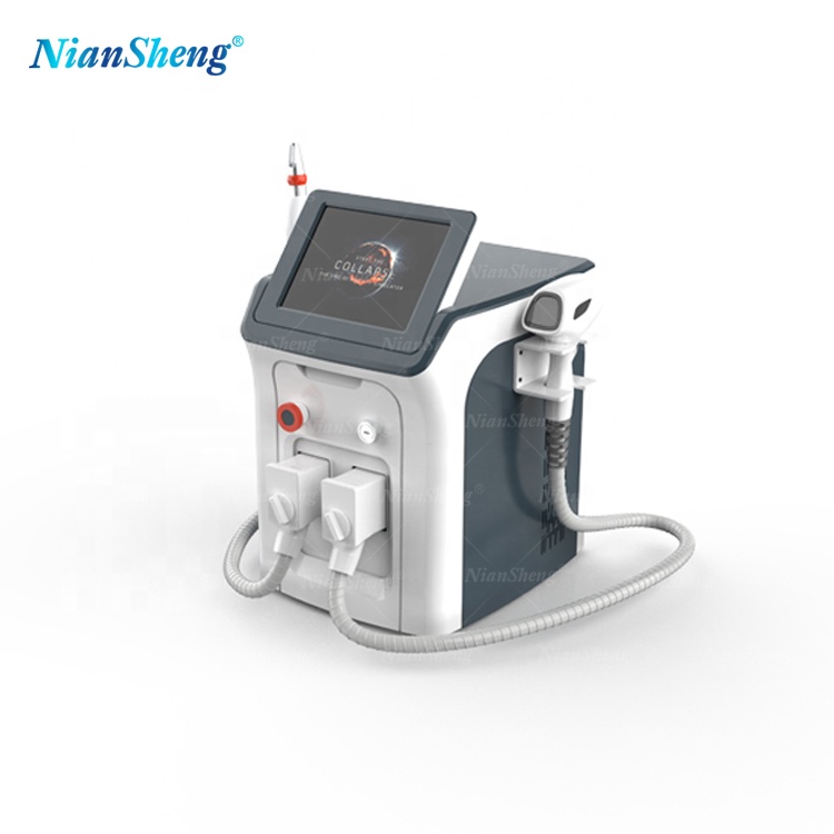 Niansheng beauty 2  in 1 808nm diode Laser hair removal q switched pico second laser tattoo removal machine