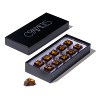 Boîte d'emballage de luxe pour chocolat, 10 pièces, boîte en carton avec séparateur de qualité alimentaire, boîte de rangement de bonbons, livraison de bonbons personnalisée