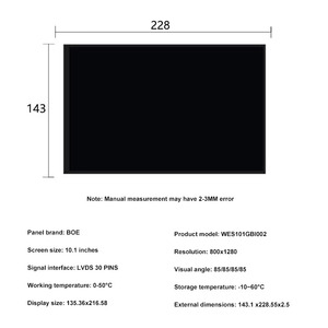 10.1 inch mô-đun HD màn hình thẳng đứng <span class=keywords><strong>IPS</strong></span> 800*1280 boe màn hình LCD máy tính thứ cấp Màn hình LCD hiển thị mô-đun tùy chỉnh nhà máy - Product Image 2