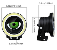 TCYATO Phares LED de Voiture 3,5 Pouces Modifiés, Feux Anti-Brouillard Avant Dynamiques, Yeux d'Ange et Yeux de Diable, 82 Modes, Contrôle par Application, pour Voitures