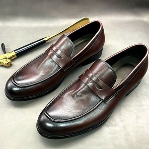 2025 New Men's Best-selling Wash Retro-style Loafers Men Slip-on Leather Casual <b>Shoes</b> Men Abrasion Resistance <b>Driving</b> <b>Shoes</b> - Product Image 6