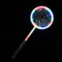 Bâton lumineux LED scintillant néon musical, 18 lumières colorées clignotantes, jouet lumineux en forme de dinosaure pour festival