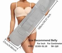 Cinturón adelgazante ajustable de fibra de carbón de bambú, seguro, transpirable, para el abdomen, recortador de cintura, Varios tamaños disponibles