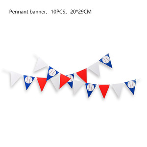 Party Pennants Wave Banners Birthday Christmas Decorations Triangle <b>Paper</b> Durable Floral <b>Pattern</b> Venue Setup Props - Product Image 3