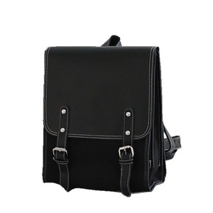 Waterproof Anti Dirty <b>Laptop</b> <b>Backpack</b> Men <b>Women</b> Simple Style Solid Color Flap Closure PU Material Daypack - Product Image 5