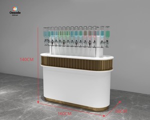 Kiosk nước hoa sang trọng với điểm nhấn vàng | quầy trưng bày tùy chỉnh & thiết kế nội thất cao cấp + xây dựng dịch vụ trưng bày nước hoa - Product Image 2