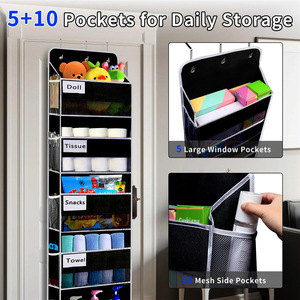 4 túi gấp đồ gia dụng không dệt trên cửa lưu trữ tổ chức treo tường tủ quần áo lưu trữ túi cho tủ quần áo không gian - Product Image 2