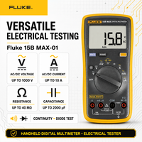   Multimètre numérique 15B MAX-01, testeur électrique AC/DC, protection IP40, 1000V (0,5% + 3 chiffres), précision, garantie 1 an