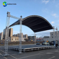 Structure de scène mobile en alliage d'aluminium 6061-T6 argentée avec certification ISO/CE et garantie d'un an pour les événements en plein air