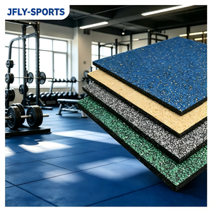 Dalles de sol en caoutchouc EPDM emboîtables pour salle de sport, anti-déplacement, insonorisées, pour entraînement intérieur/extérieur et garage - Product Image 1