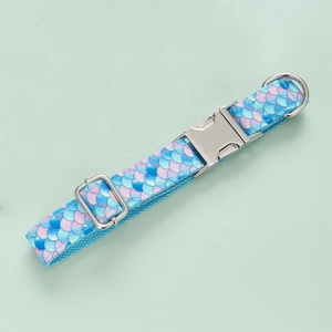 लोकप्रिय आइटम 2024 व्यक्तिगत कस्टम कुत्ते कॉलर पॉलिएस्टर मत्स्यांगना पैटर्न प्रशिक्षण कुत्ते कॉलर लक्जरी कुत्ते कॉलर - Product Image 5