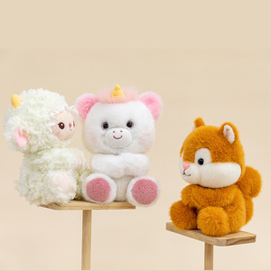 Adorables Mini Compañeros de Escritorio de Animales - Set de Peluche Súper Suave de <span class=keywords><strong>Cordero</strong></span> <span class=keywords><strong>y</strong></span> Ardilla con Relleno de Algodón PP, Juguetes Antiestrés para Escritorio, Regalo de Cumpleaños - Product Image 2