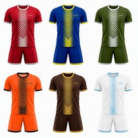 Conjunto de Uniforme de Fútbol con Patrón Chevron Personalizado, Sublimación OEM, Traje de Fútbol Holgado para Exteriores, Ropa Deportiva de Equipo con Logotipo Personalizado