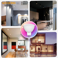 Ampoule LED intelligente RGB WOOJONG MR16 GU10 7W AC, dimmable, avec télécommande, en plastique, certifiée CE ROHS, pour la maison et le bureau