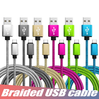 Câble de charge rapide et de données en nylon tressé et alliage d'aluminium Micro-USB Type-C de haute qualité, certifié CE, vente en gros d'usine (1m, 2m, 3m)