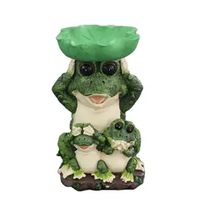 Lotus Leaf & Frogs Floater Outdoor Pool & Pond Ornament Garden Decoration Gift & Craft