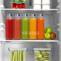 Roestvrijstalen Dop Glazen Flessen Voor Vers Sap En Met Fruit Doordrenkte Dranken Lekvrije Herbruikbare Drankverpakkingen